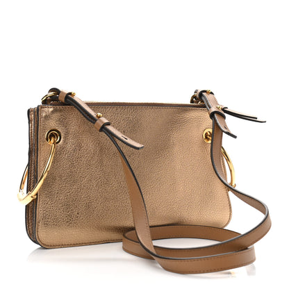 Chloe Metallic Calfskin Small Roy Bag Gold 3 of 13