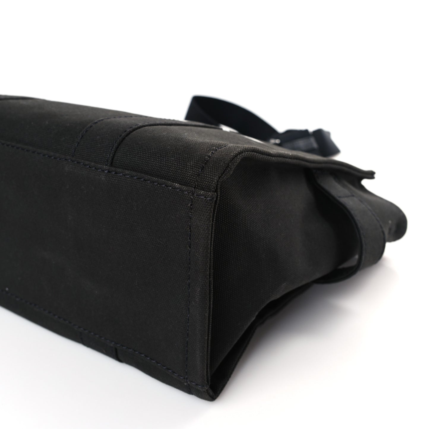 Cotton Canvas Medium The Traveler Tote Bag Black