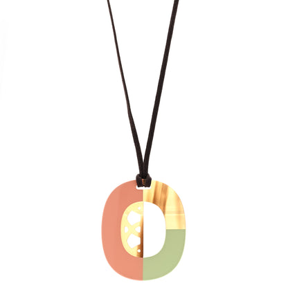 Hermes Buffalo Horn Lacquer Lift Necklace Songe 1 of 6