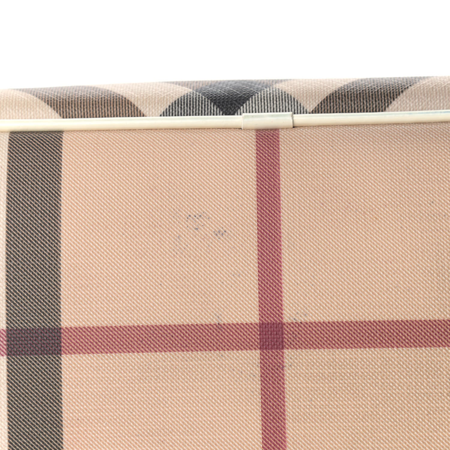 Burberry Nova Check Patent Trim Shopper Tote White 13 of 17