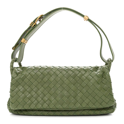 Bottega Veneta Nappa Intrecciato Mini Flap Shoulder Bag Foglia 1 of 9