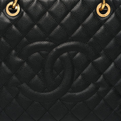 Chanel Caviar Quilted Grand Shopping Tote GST Black 9 of 13