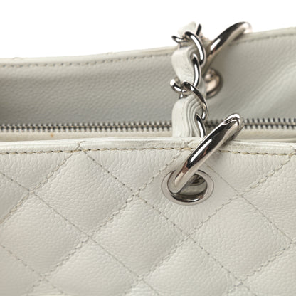 Chanel Caviar Quilted Grand Shopping Tote GST White 14 of 16
