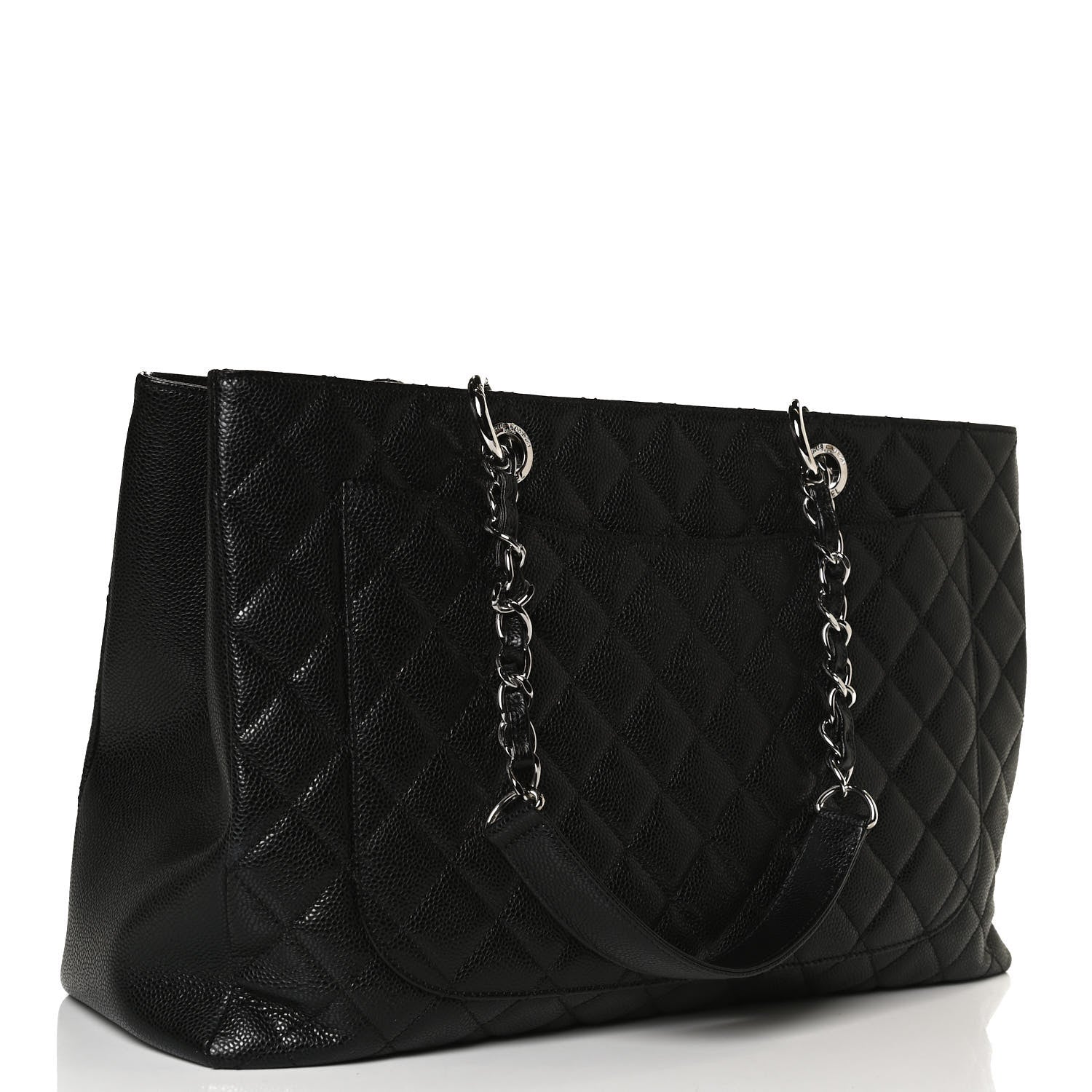 Chanel Caviar Quilted XL Grand Shopping Tote GST Black 3 of 13