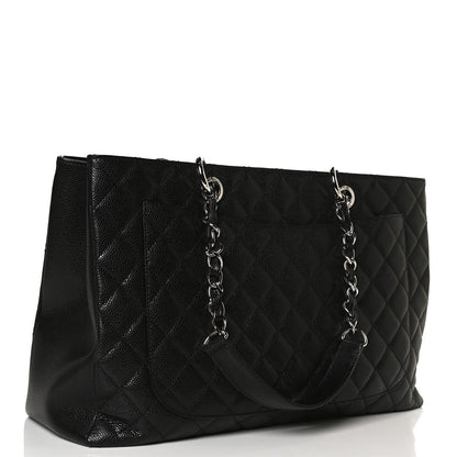 Chanel Caviar Quilted XL Grand Shopping Tote GST Black 3 of 13