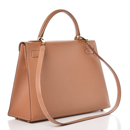 Hermes Courchevel Kelly Sellier 32 Gold 3 of 38
