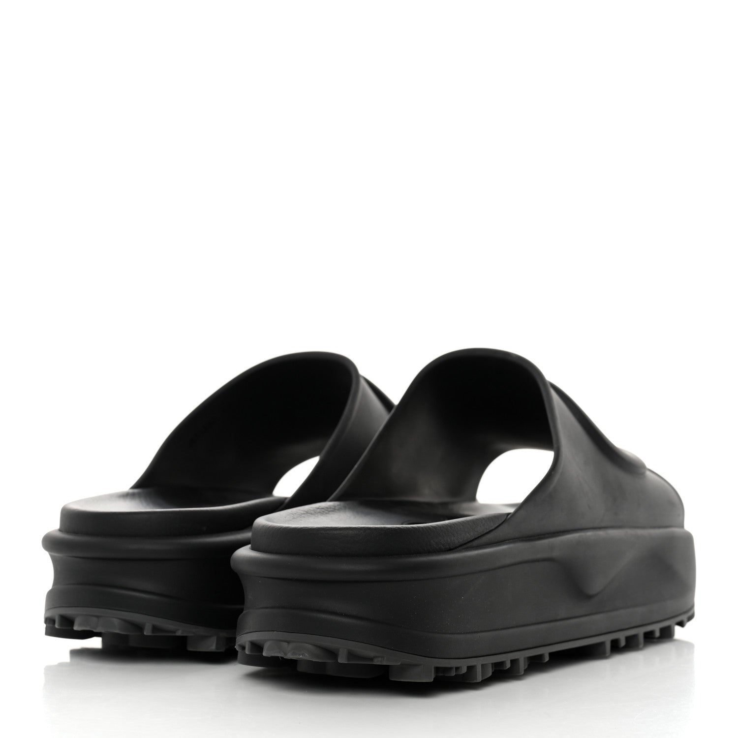 Gucci Soft Rubber Mens Interlocking G Platform 42mm Slide Sandals 12 Black 4 of 8
