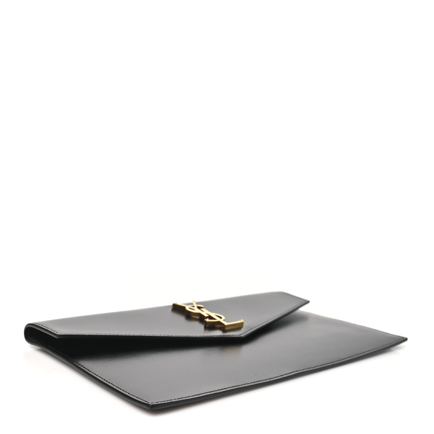 Smooth Shiny Calfskin Monogram Uptown Pouch Black