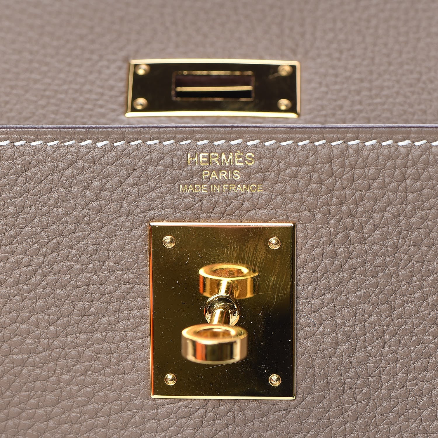 Hermes Togo Kelly Retourne 28 Etoupe 10 of 41