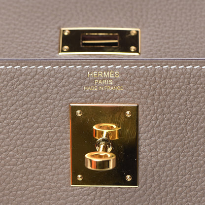 Hermes Togo Kelly Retourne 28 Etoupe 10 of 41
