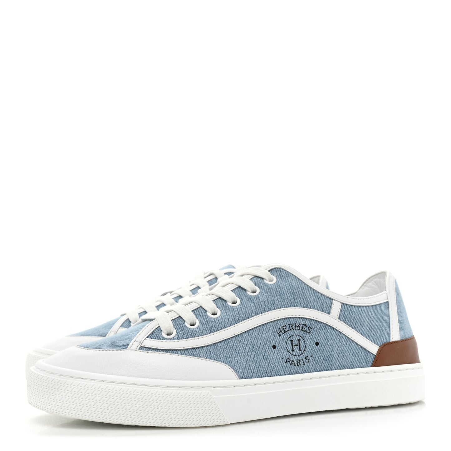 Denim Calfskin Mens Get Sneakers 41 Bleu Clair White