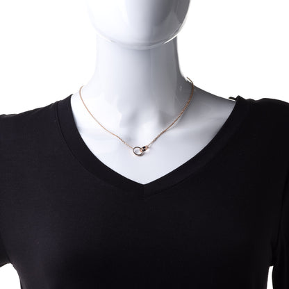 Cartier 18K Pink Gold Interlocking LOVE Necklace 2 of 6