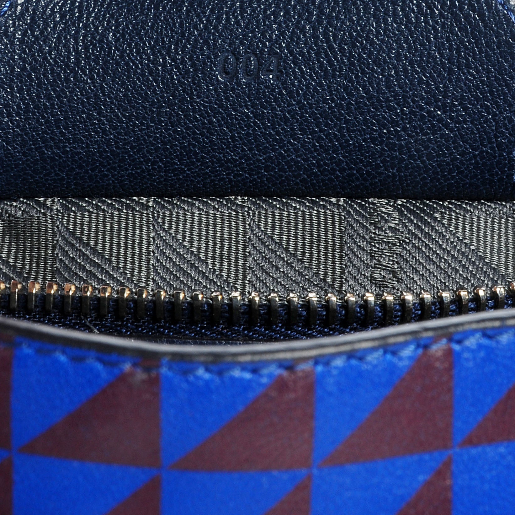 Proenza Schouler Triangle Print Mini PS1 Pouch Royal Blue Pinot Noir 8 of 11