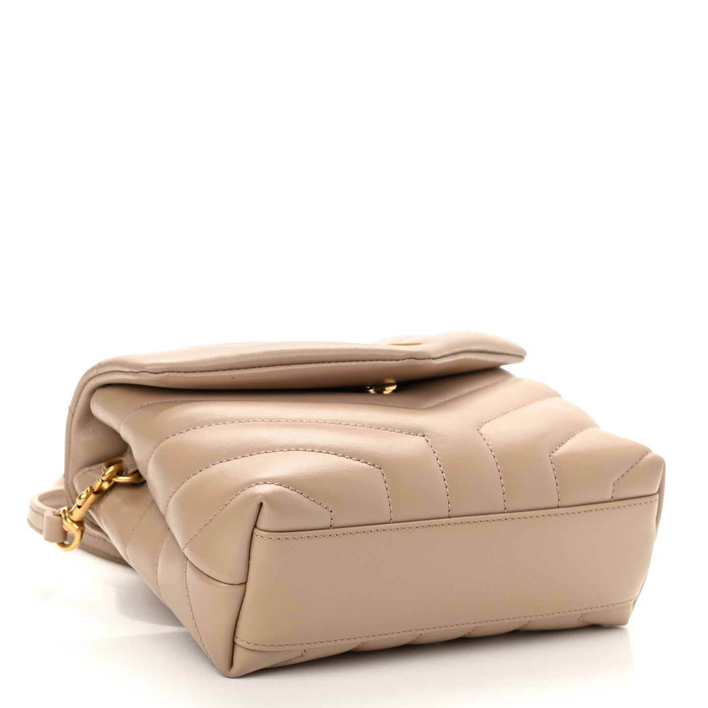 Calfskin Y Quilted Monogram Toy Loulou Crossbody Bag Dark Beige