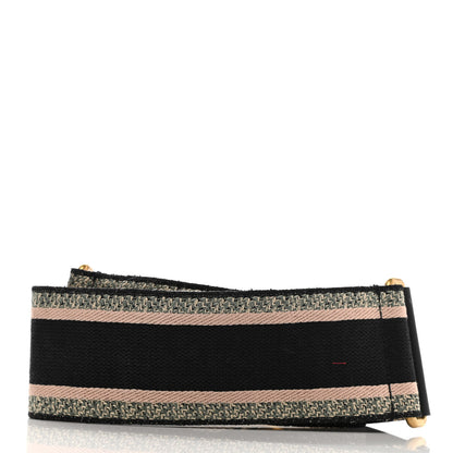 Christian Dior Canvas Embroidered Shoulder Strap Rose Multicolor 2 of 6