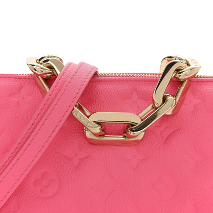 Louis Vuitton Calfskin Embossed Monogram Coussin BB Rose Fluo 8 of 10