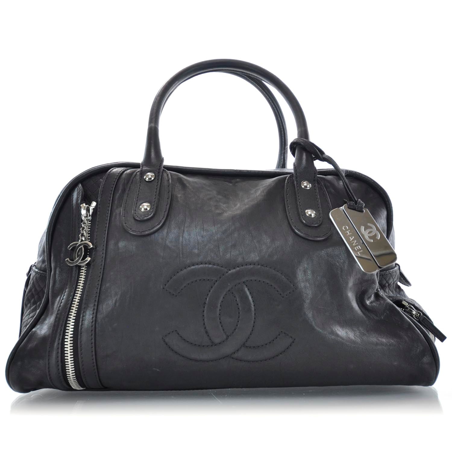 Chanel Calfskin Large Bowler Black 1 of 9