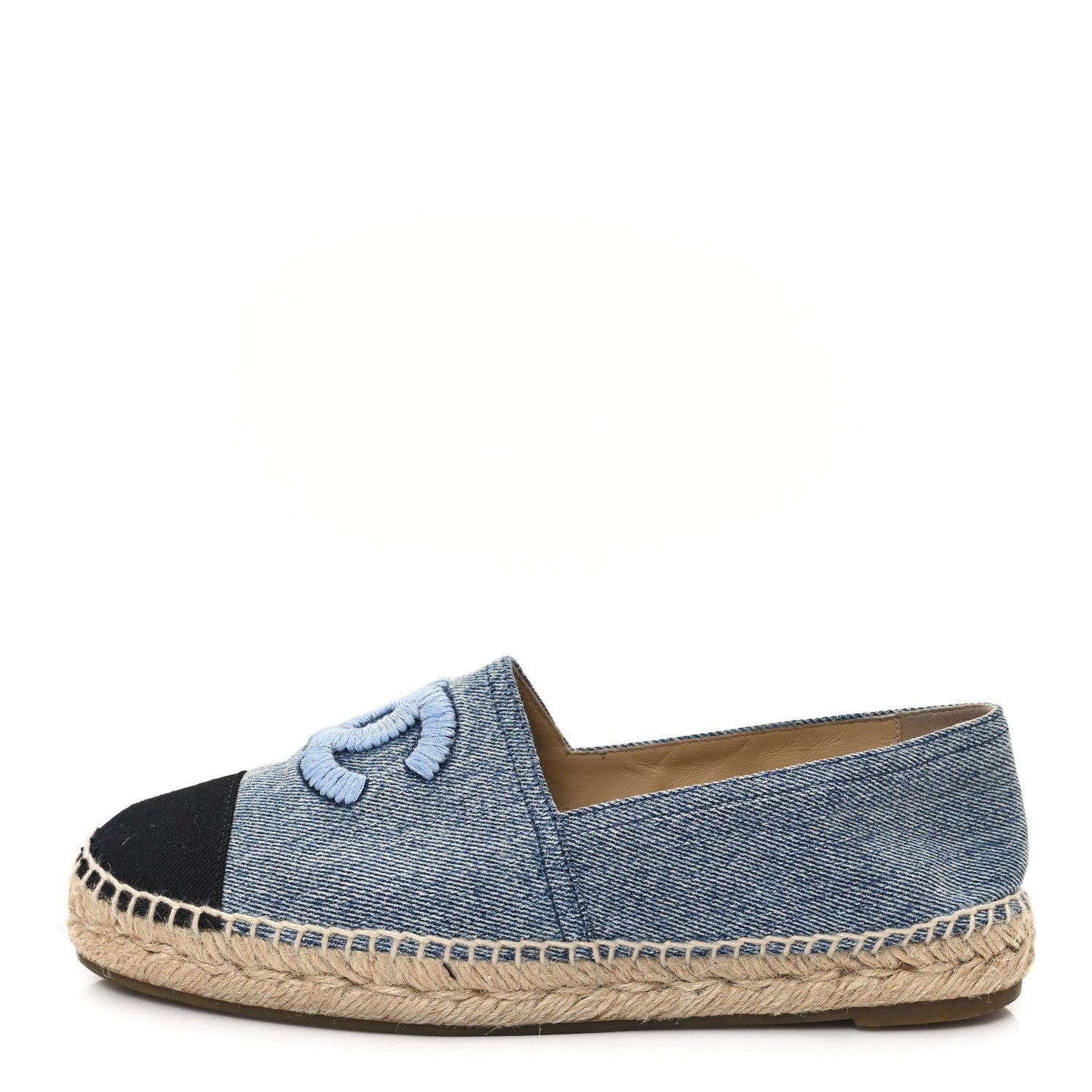 Chanel Denim CC Espadrilles 39 Blue Black 1 of 11