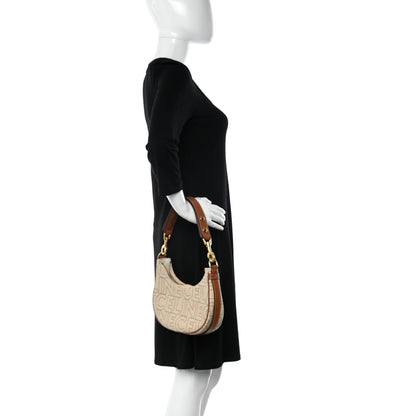 Celine Canvas Calfskin All Over Print Medium Ava Shoulder Bag Natural Tan 2 of 10