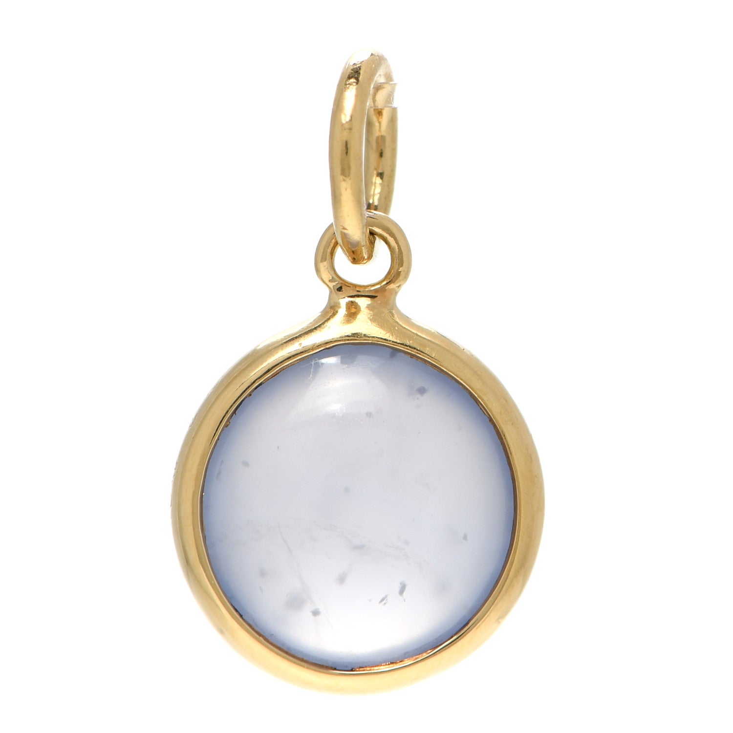 Tiffany 18K Yellow Gold Chalcedony Paloma Picasso Dot Charm 1 of 3