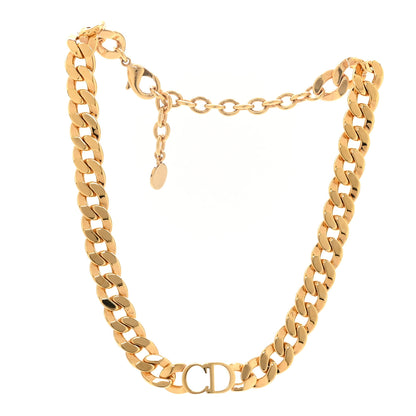 Christian Dior Metal CD Choker Necklace Gold 3 of 5