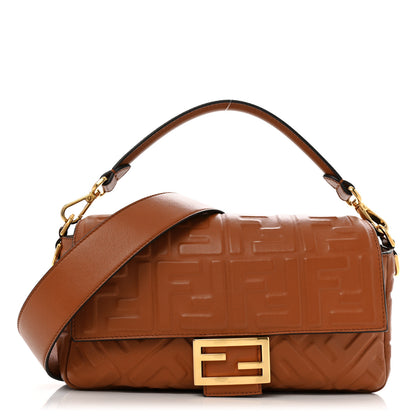 Fendi Nappa FF 1974 Embossed Baguette Coloniale 1 of 11