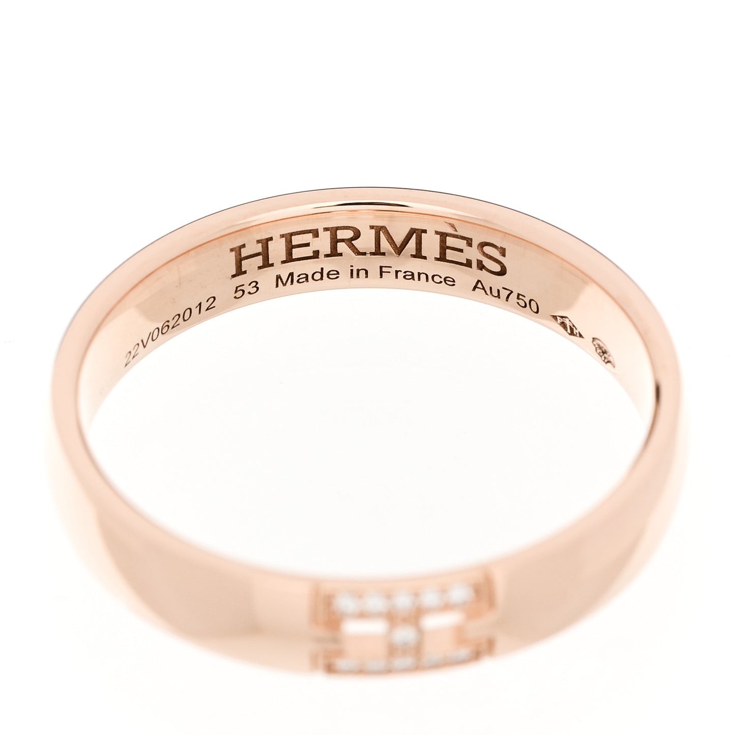 18K Rose Gold Diamond Ever Herakles Wedding Band Ring 53 6.5
