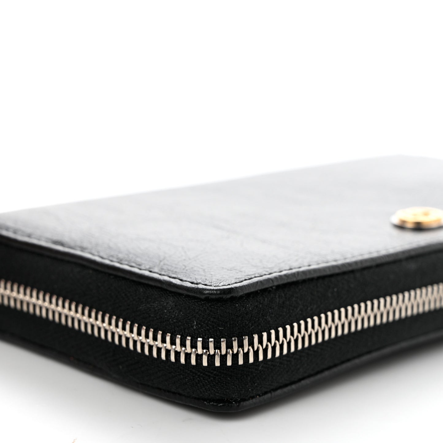 Vintage Calfskin Interlocking G Zip Wallet Black