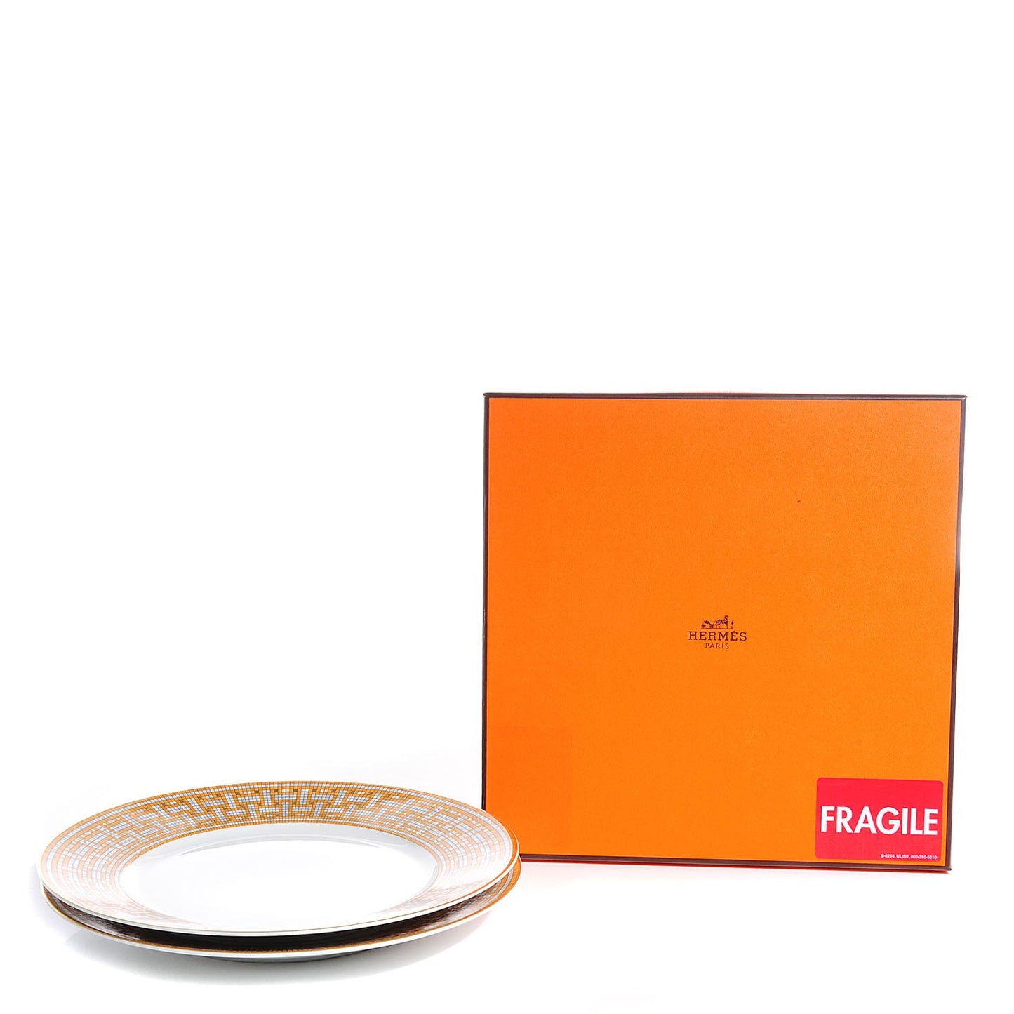 Porcelain Mosaique Au 24 Gold Dinner Plate Set of 2