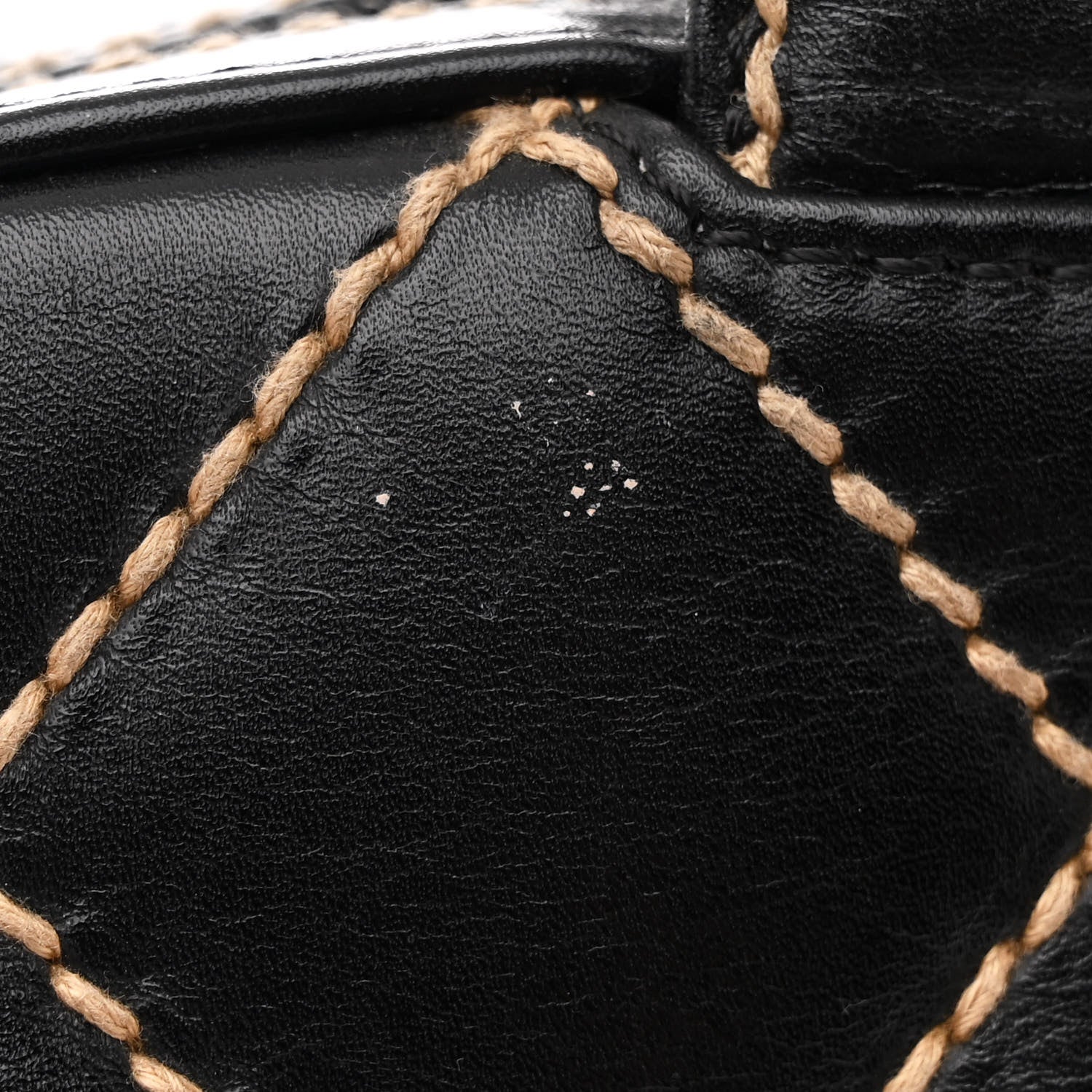 Chanel Calfskin Wild Stitch Vertical Top Handle Bag Black 13 of 15