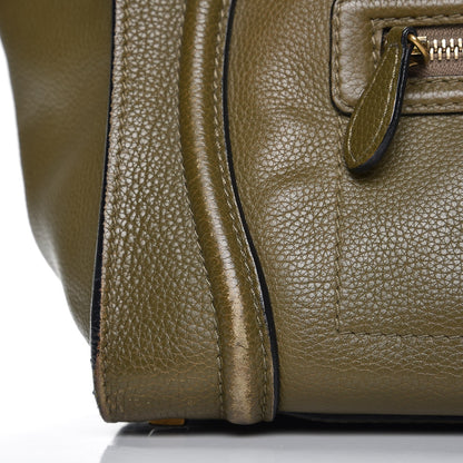 Celine Drummed Calfskin Mini Luggage Jungle 12 of 20