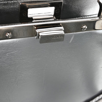 Fendi Rock Millenium Laminata Small Peekaboo I SEE U Satchel Argento 12 of 16