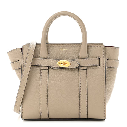 Mulberry Small Classic Grain Micro Zipped Bayswater Dune 1 of 10