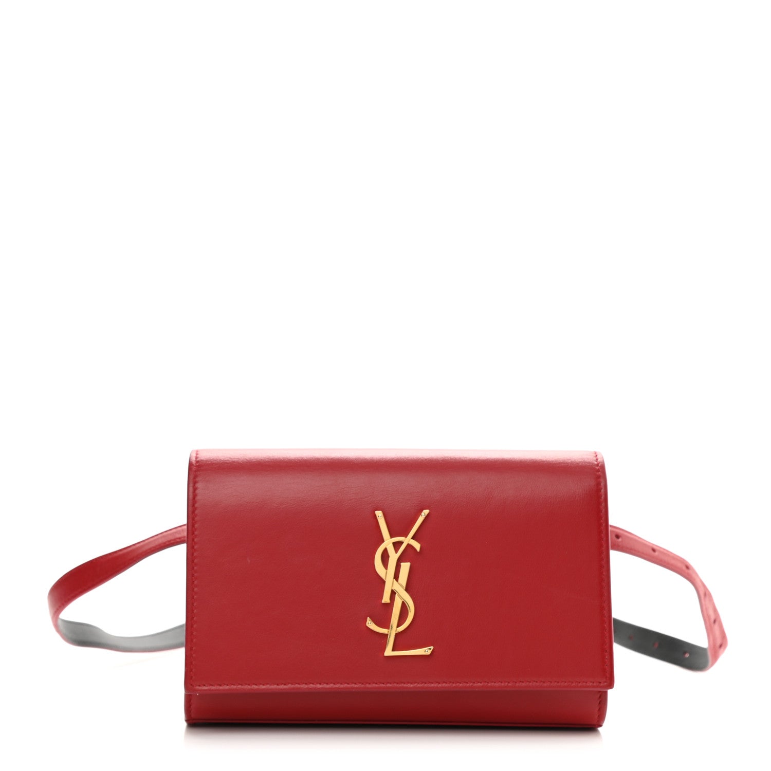 Saint Laurent Smooth Calfskin Monogram Kate Belt Bag Red 1 of 9