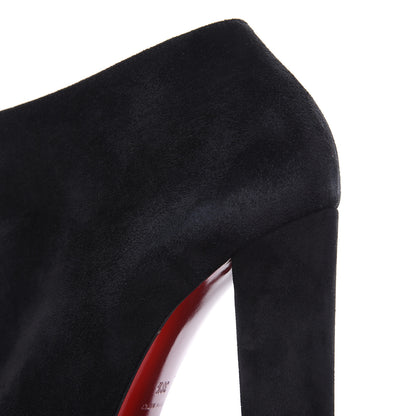 Christian Louboutin Veau Velours Rock and Gold 120 Ankle Booties 38.5 Black 10 of 13