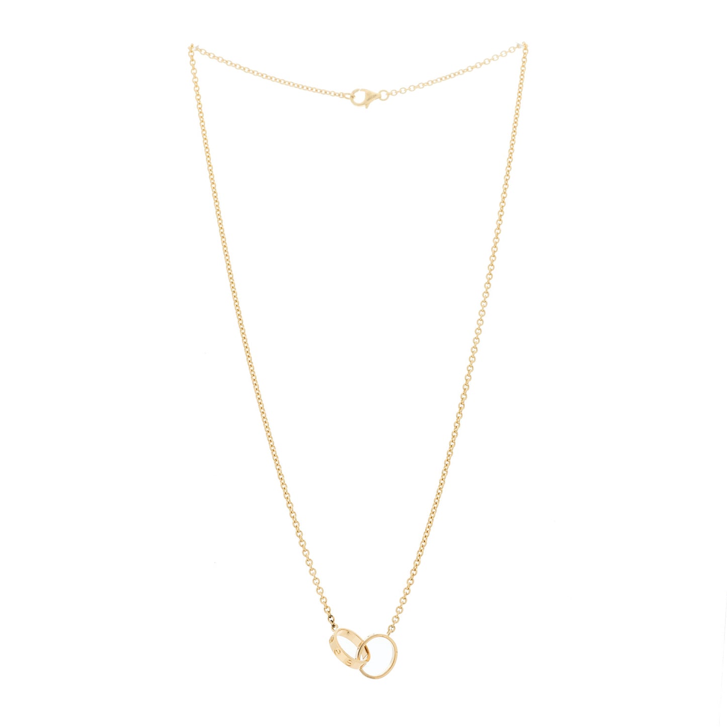 18K Yellow Gold Interlocking LOVE Necklace