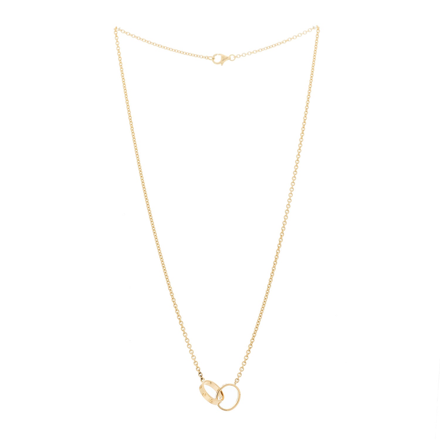 Cartier 18K Yellow Gold Interlocking LOVE Necklace 3 of 6