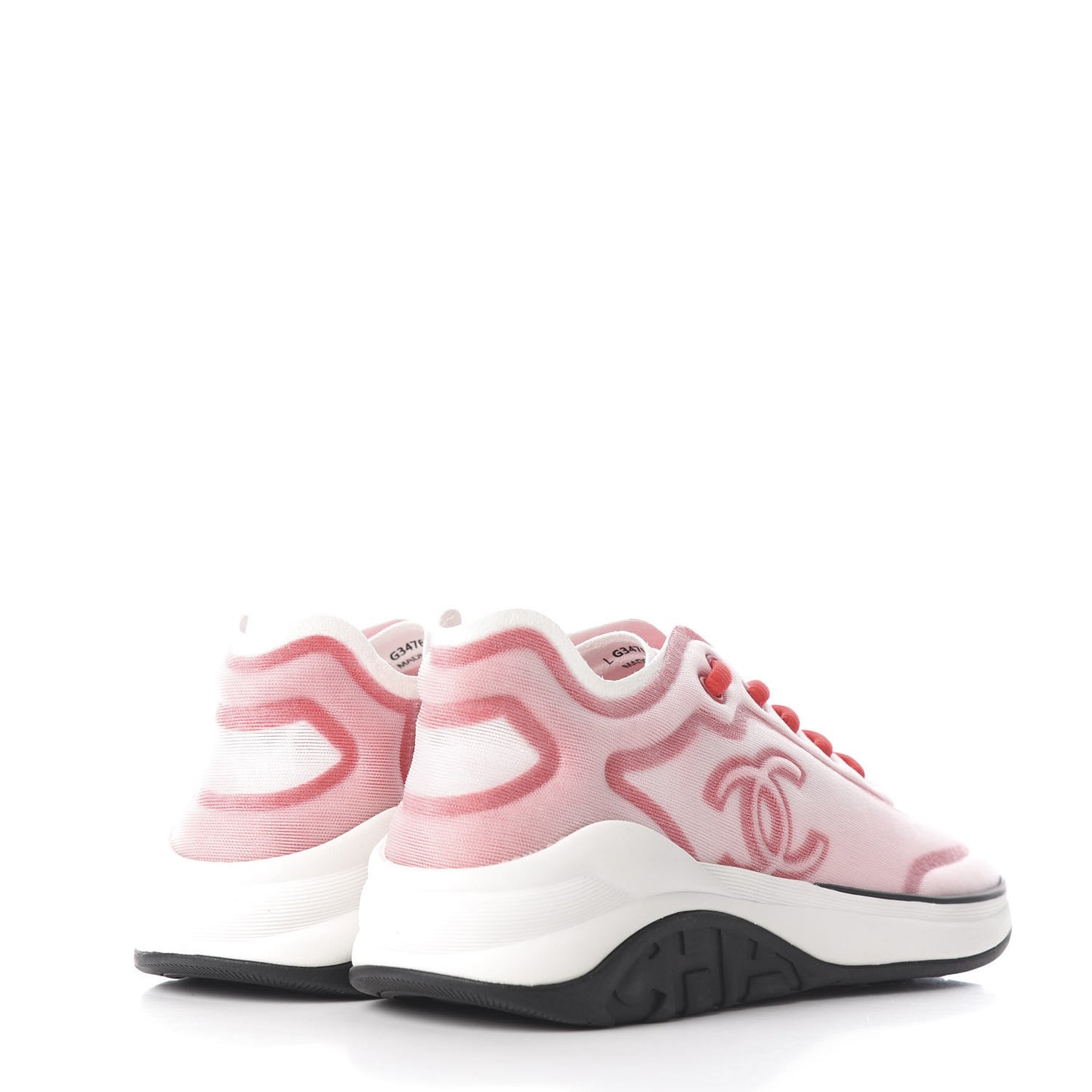 Lycra Fabric CC Sneakers 36.5 White Red