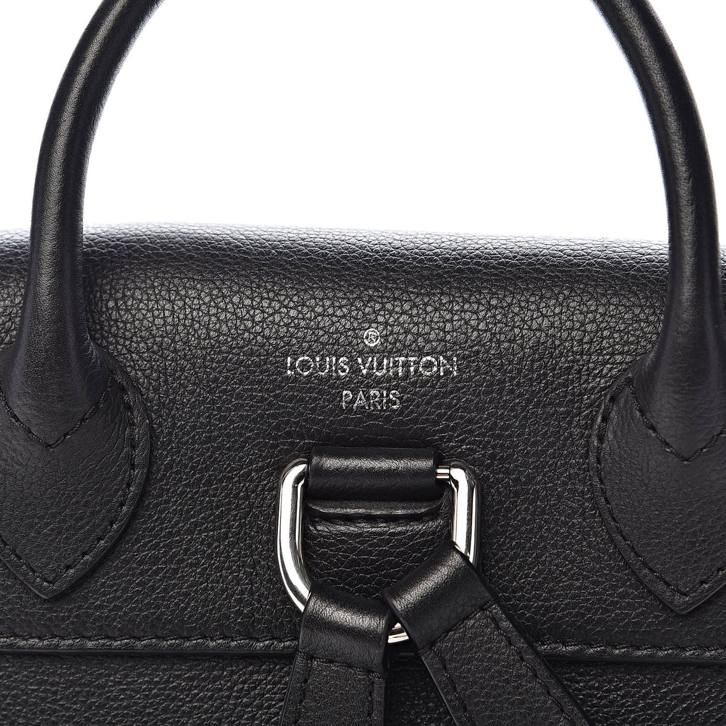 Calfskin Lockme Backpack Black