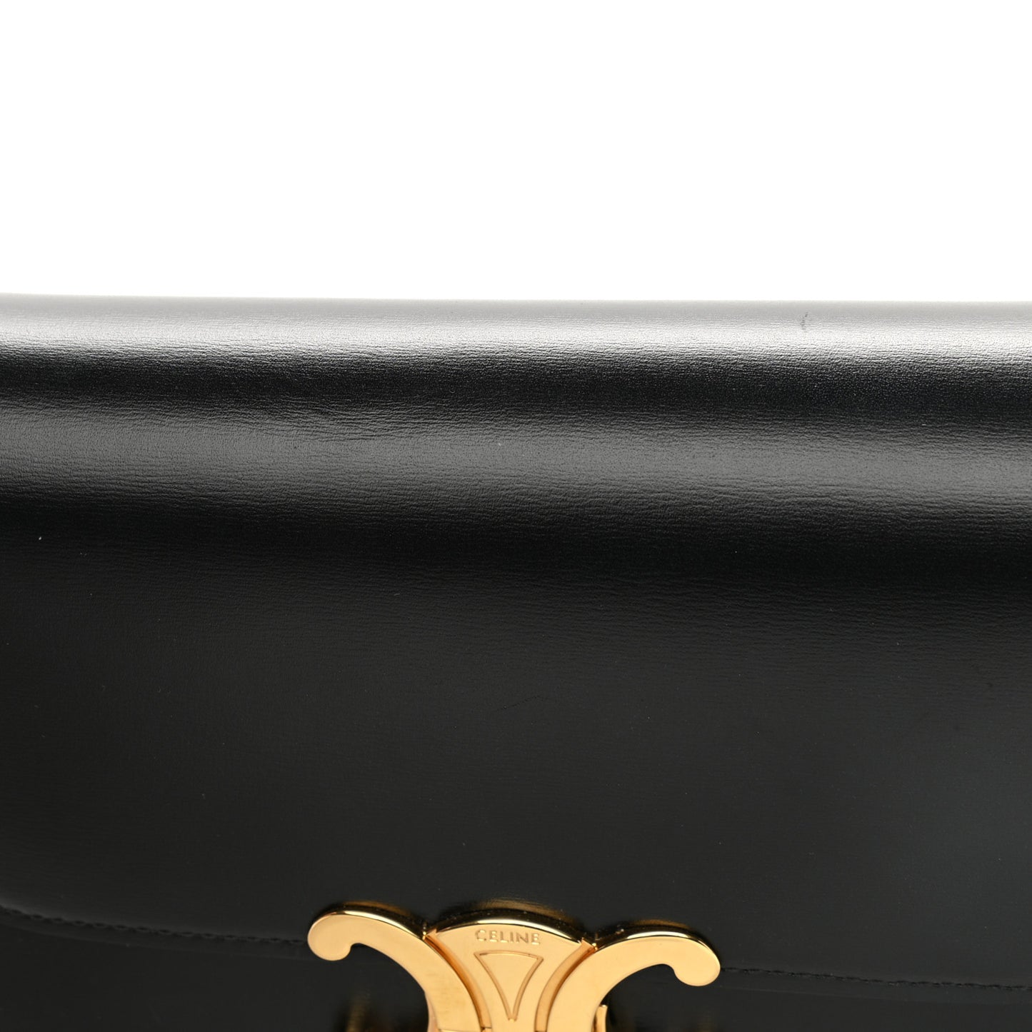 Shiny Calfskin Small Triomphe Black