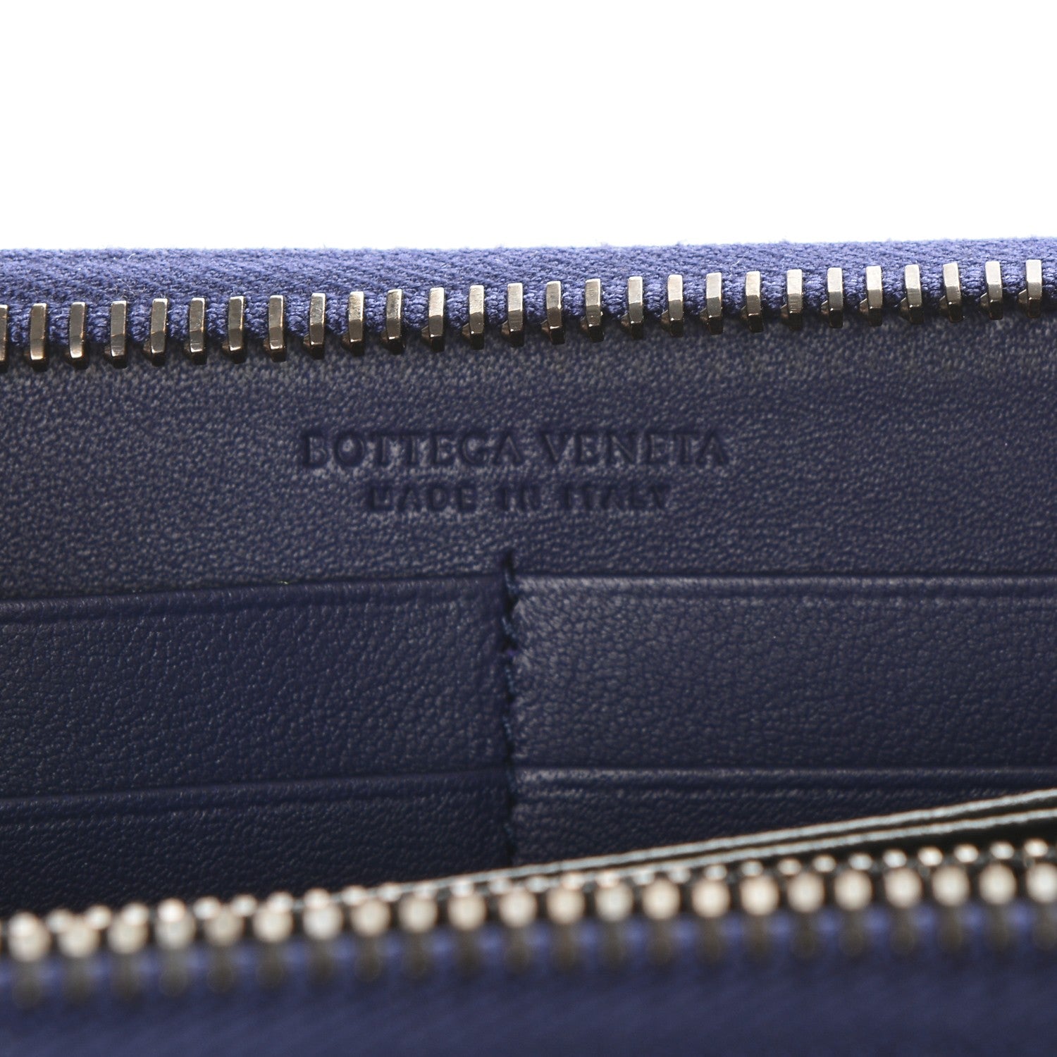 Bottega Veneta Nappa Intrecciato Zip Around Wallet Blue 6 of 6