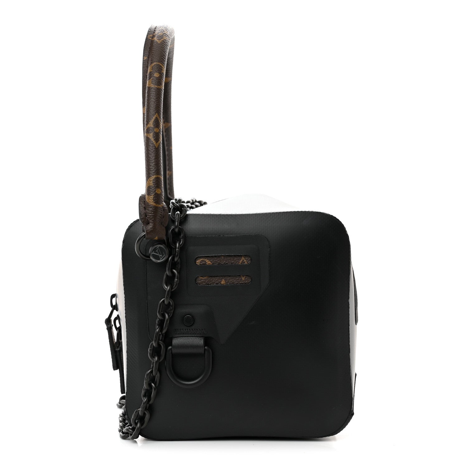 LOUIS VUITTON ブラック　ポルトフォイユ　 ショルダーバッグ Louis Vuitton Calfskin Monogram Square Bag Black 1401417