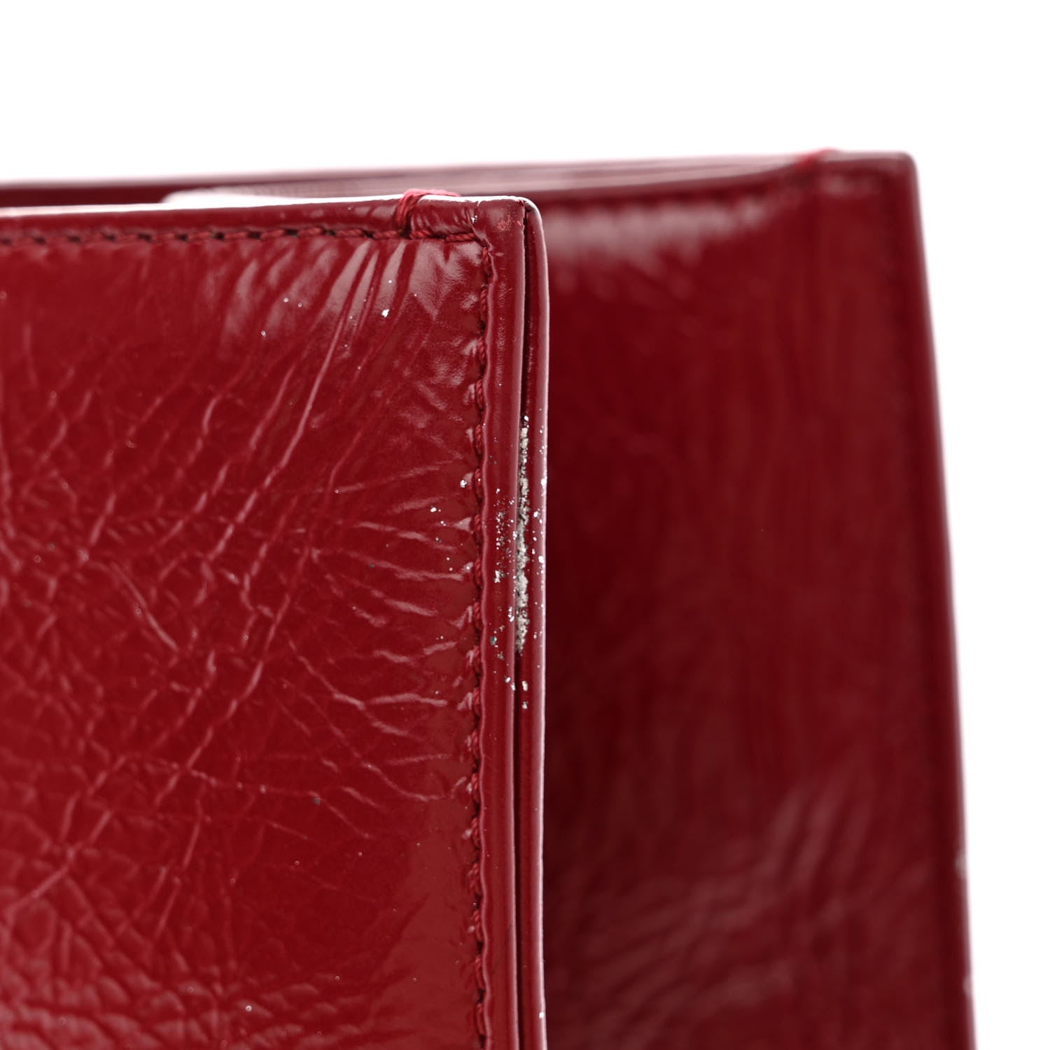 Chanel Shiny Aged Calfskin Shopping Bag Red 12 of 12