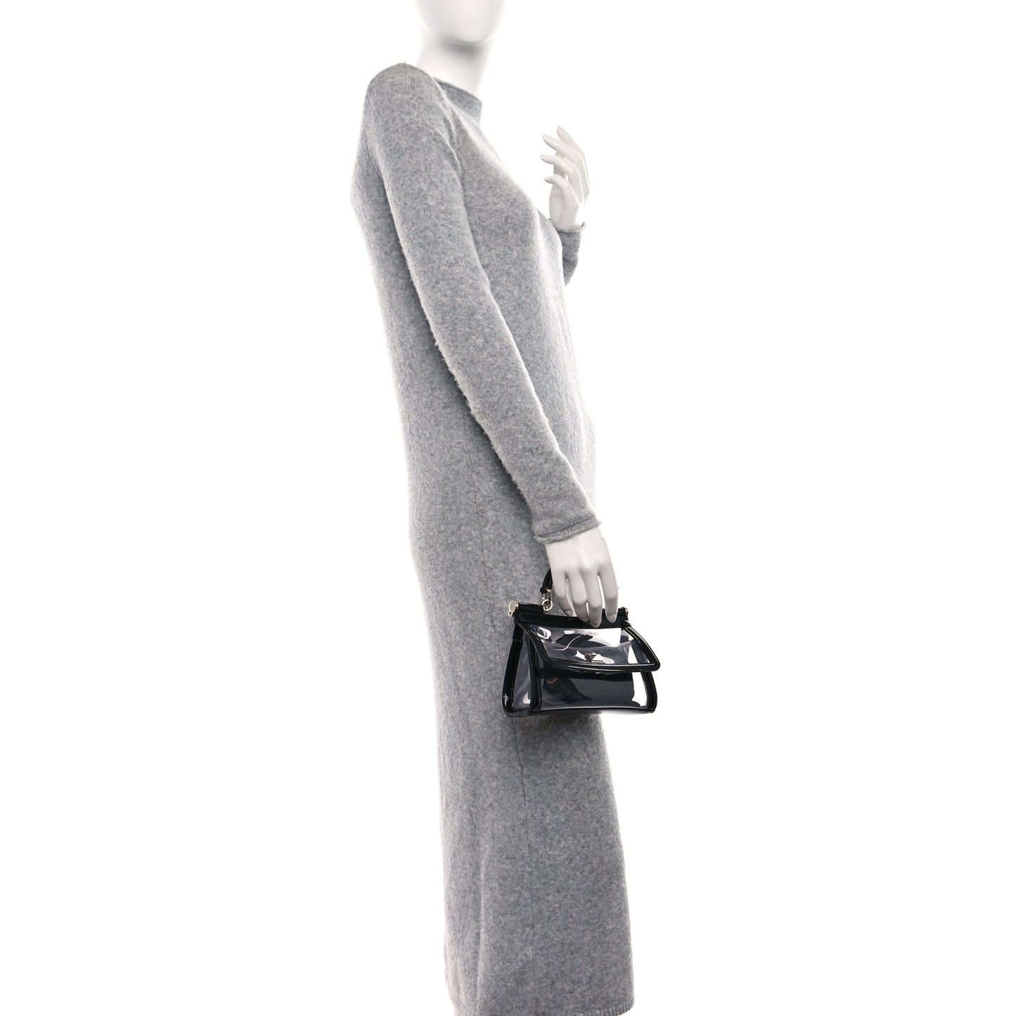 PVC Small Miss Sicily Satchel Transparent Black