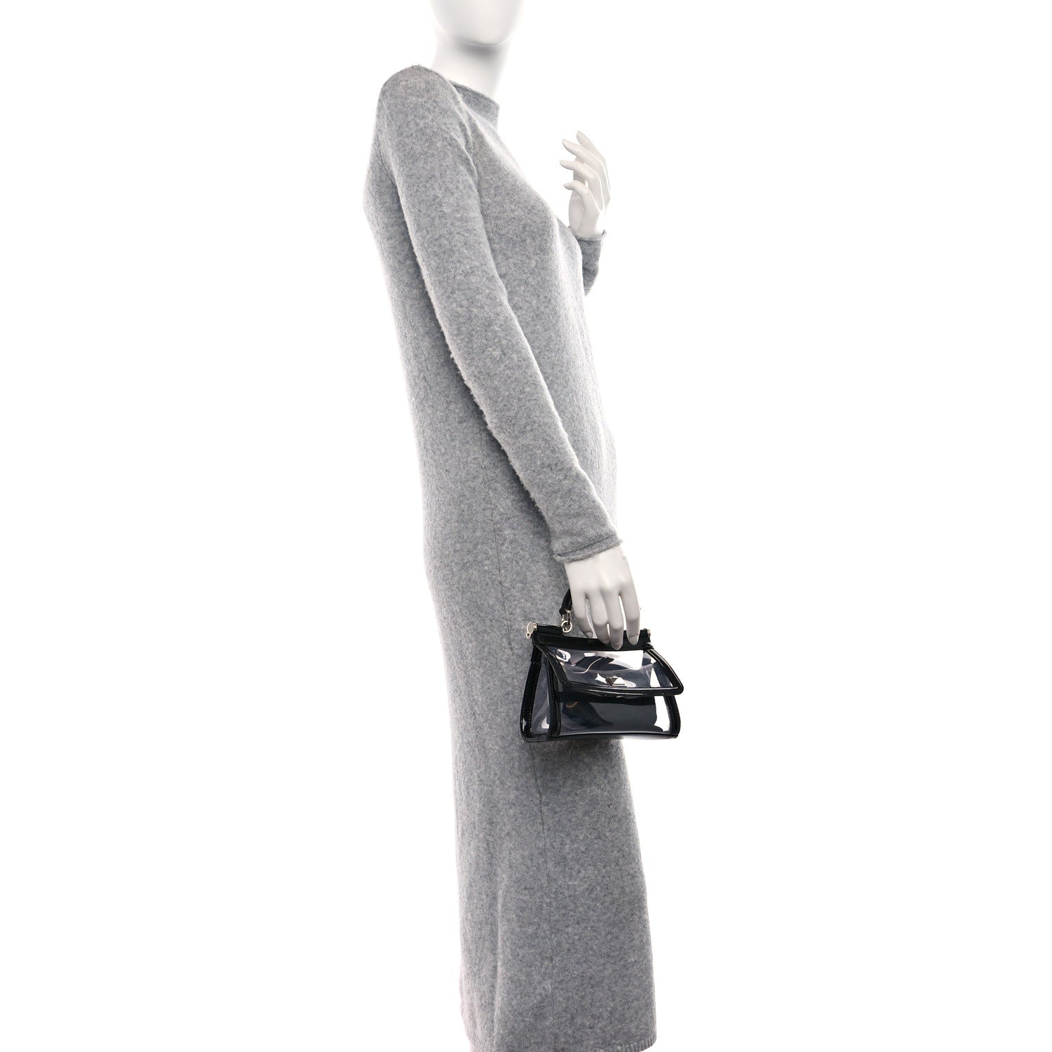 Dolce & Gabbana PVC Small Miss Sicily Satchel Transparent Black 2 of 7