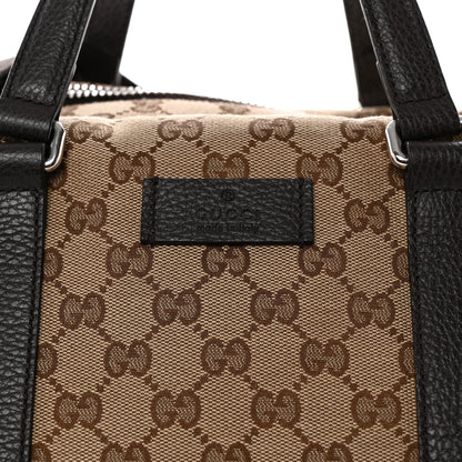 Gucci Monogram Dollar Calfskin Boston Duffle Bag Beige Ebony Testa di Moro Marrone Scuro 8 of 16