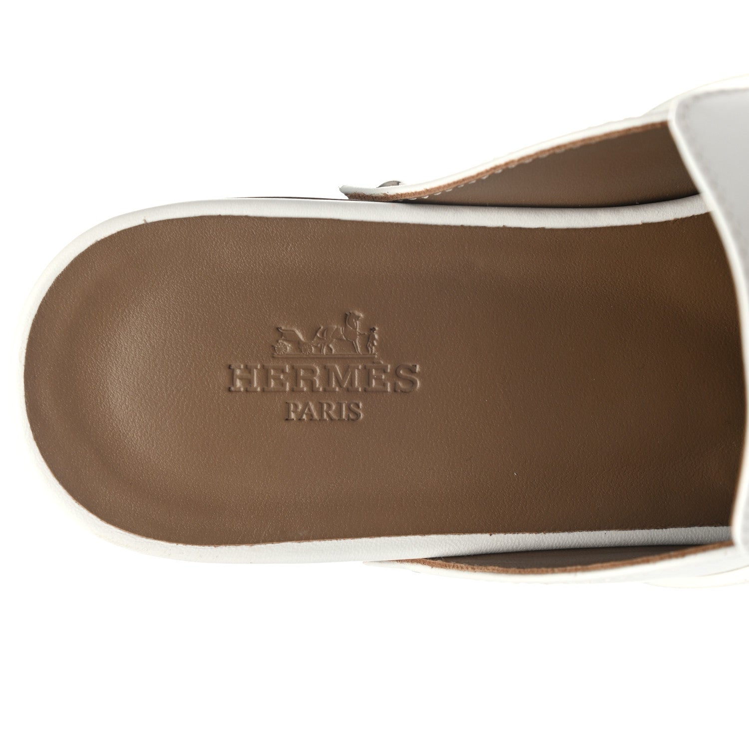 Hermes Calfskin Carlotta Mules 36 White 7 of 8