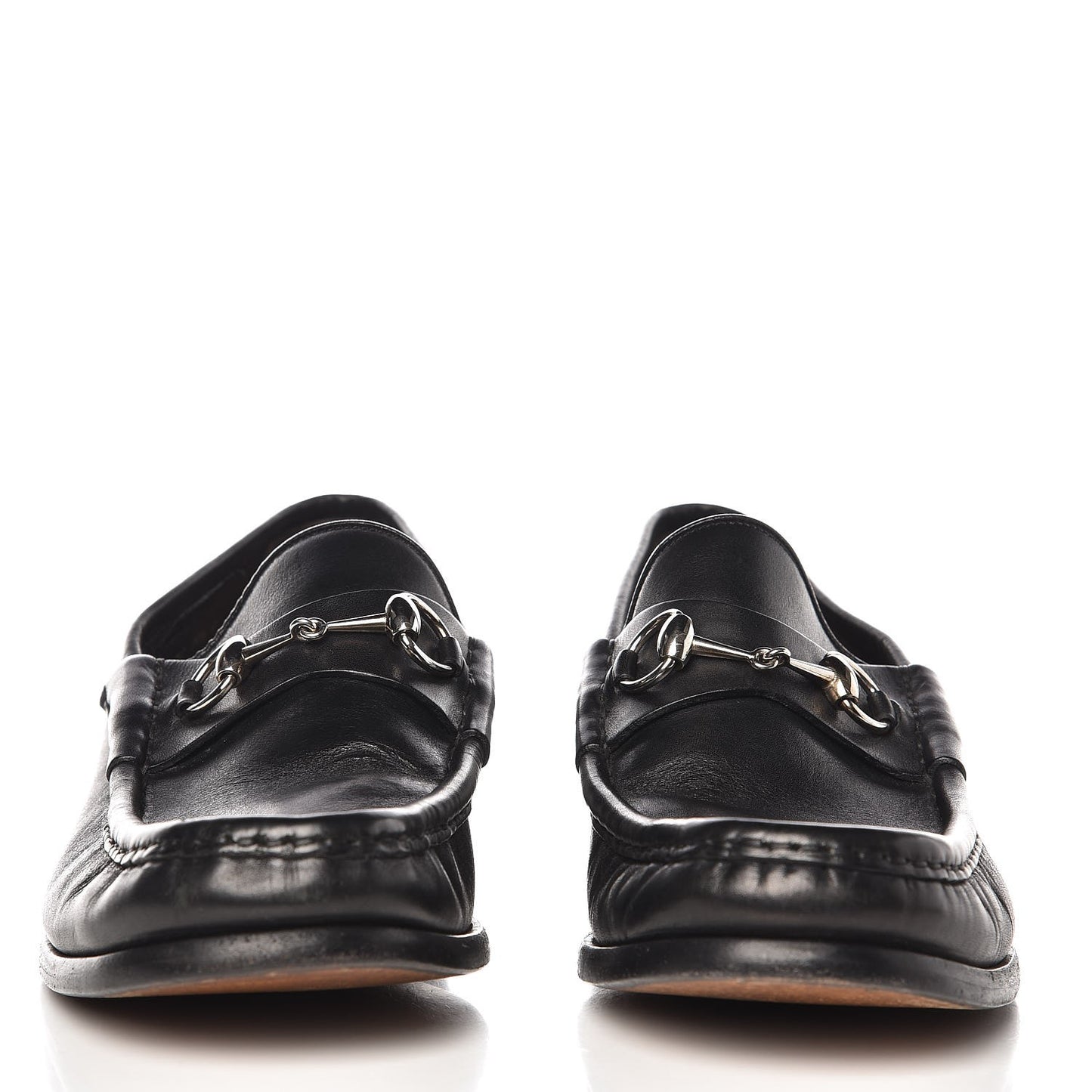 Calfskin Mens Horsebit Loafers 10.5 Black