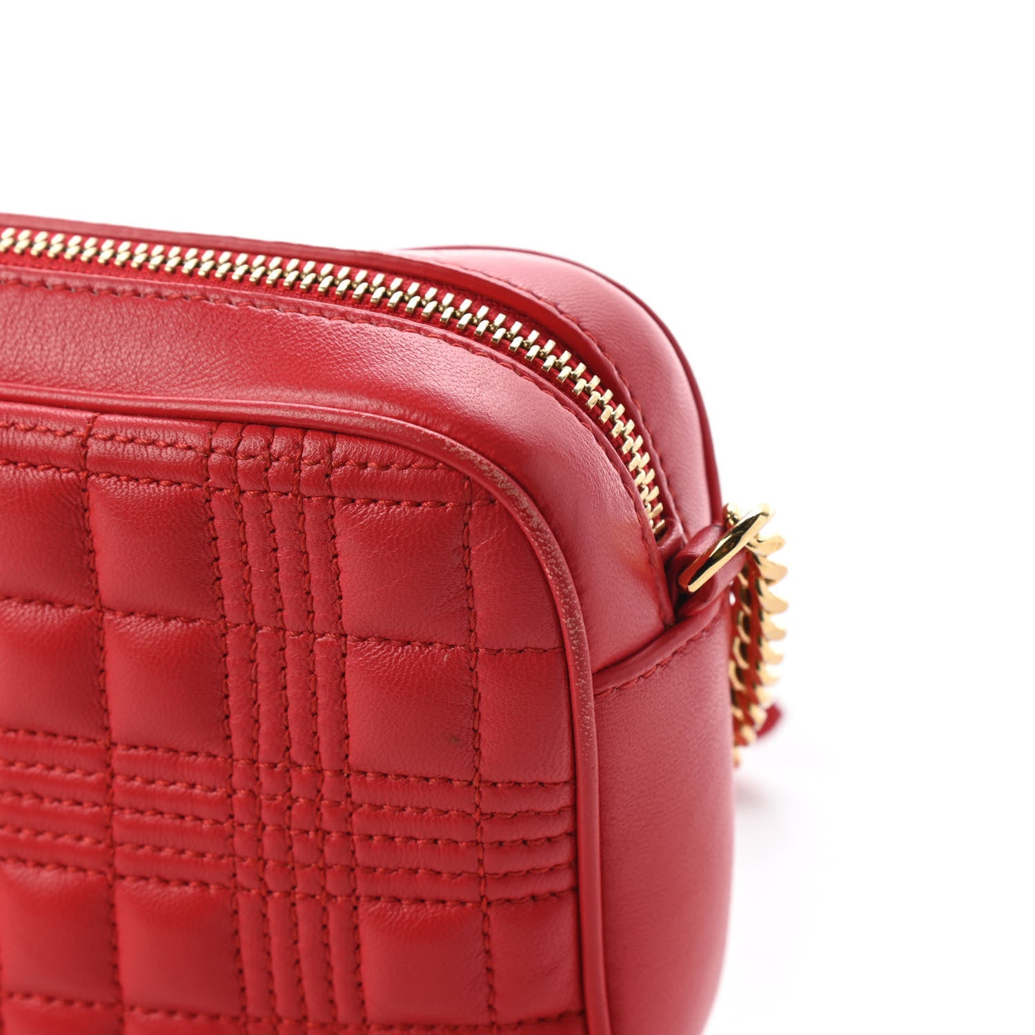 Burberry Lambskin Quilted Camera Bag Bright Red 9 of 9