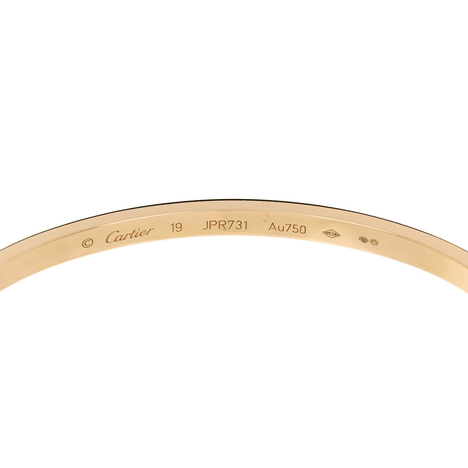 Cartier 18K Yellow Gold Small LOVE Bracelet 19 4 of 5